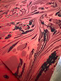 Image 5 of Gold and Red - hand marbled paper - SECONDS