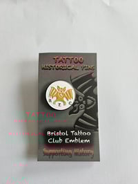 Image 2 of Bristol tattoo club gold limted edition badge 