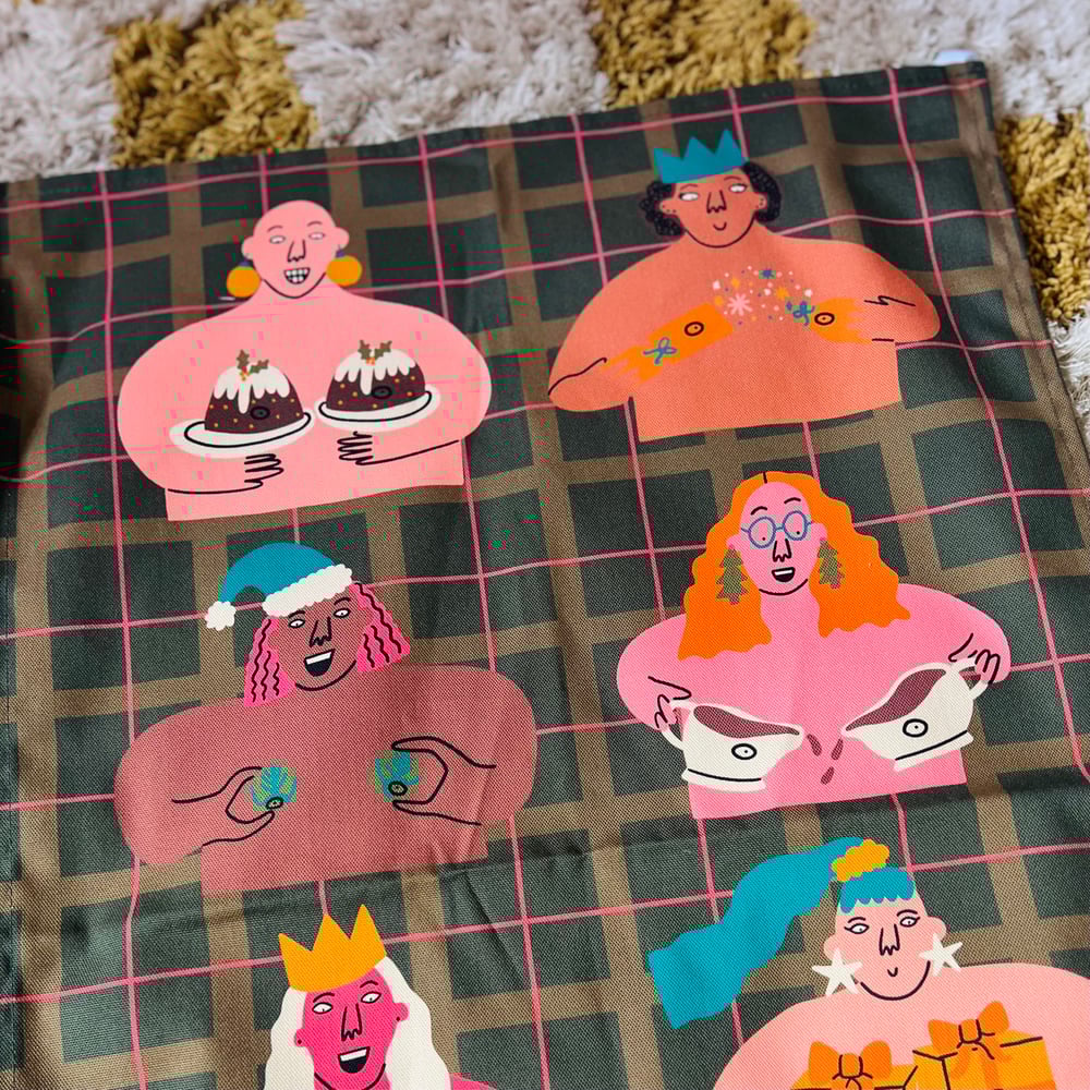 Image of Merry Tit-mas Tea Towel 