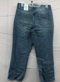 Image 2 of New Time and Tru High Rise Denim Straight Crop Jeans Size 8 Women Casual