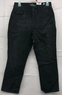 Image 1 of New Time and Tru High Rise Black Denim Straight Crop Jeans Size 8 Women Casual