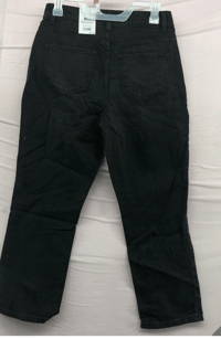 Image 2 of New Time and Tru High Rise Black Denim Straight Crop Jeans Size 8 Women Casual