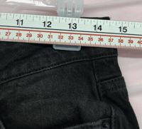 Image 4 of New Time and Tru High Rise Black Solid Straight Crop Jeans Size 10 Women Casual