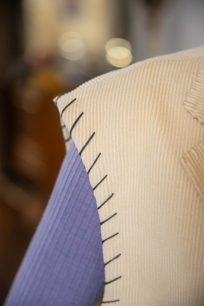 Image of Gilet Vale White Velvet