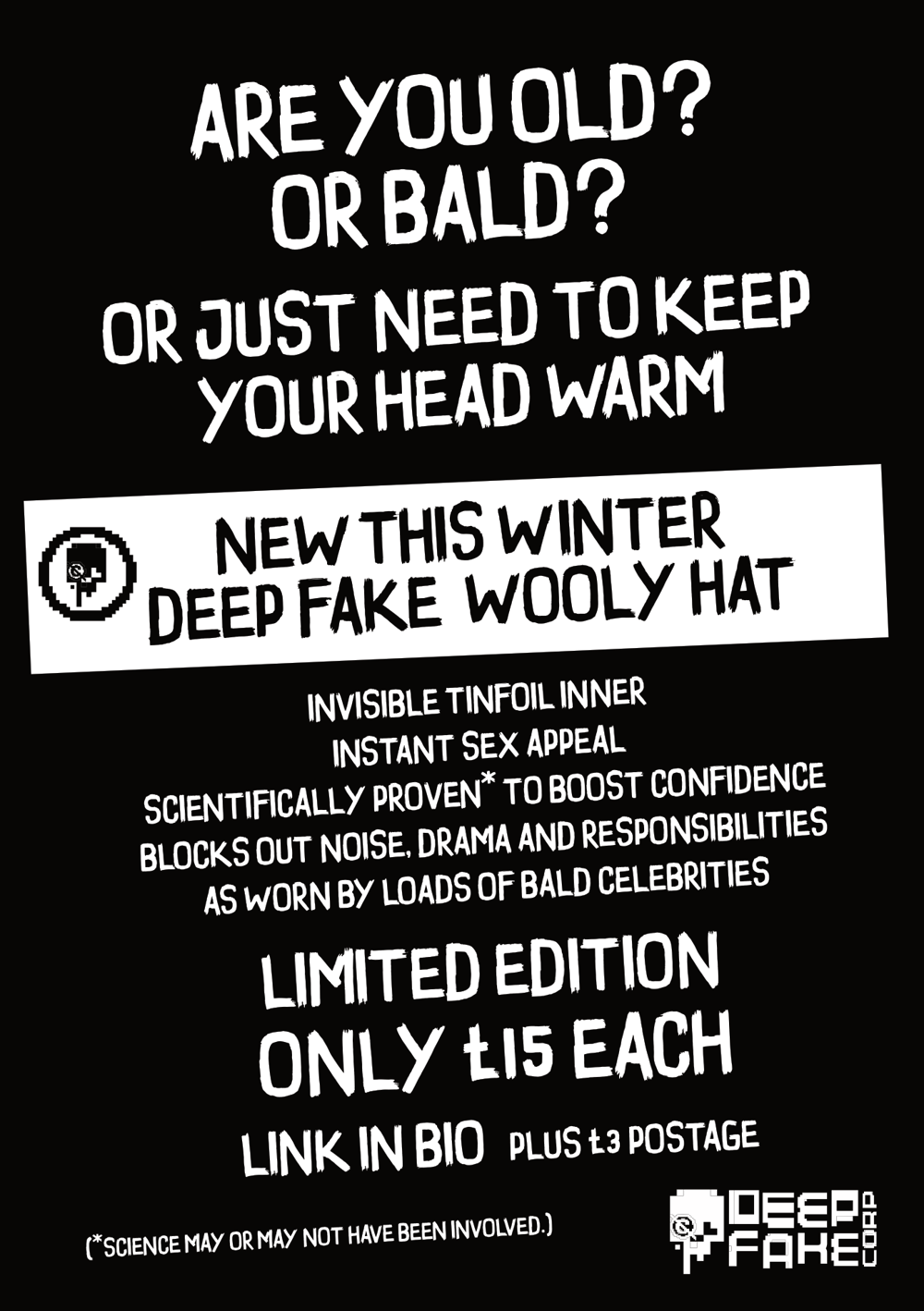 Deep Fake woolly hat 