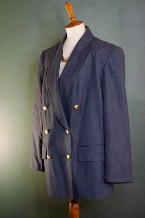 Image of Vintage Charcoal Lord & Taylor Double Breasted Blazer
