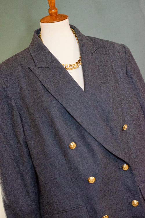 Image of Vintage Charcoal Lord & Taylor Double Breasted Blazer