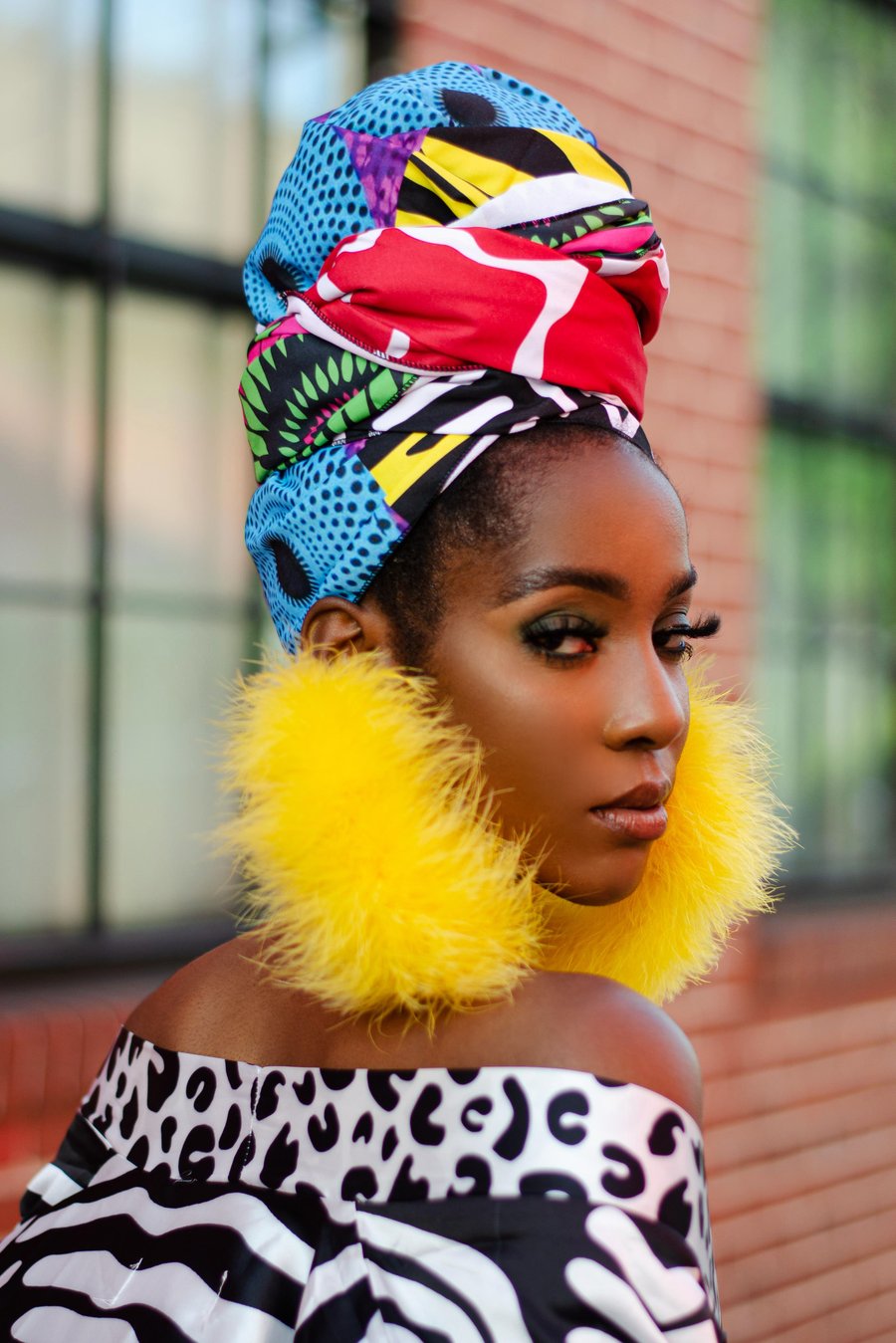 Image of Custom Amarillo Feather Hoop Earrings