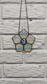 Image 3 of Gem Flower - Teal/Pink Dichroic 2