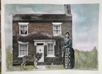 Image 1 of New..Lovely detailed mixed media original painting on paper  "Gravitas"