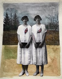 The Twins series of mixed media paintings