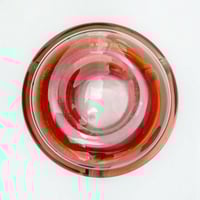 Image 9 of Gros cendrier sommerso en verre rouge - verreries de Fauquez - Artisanat belge 1970