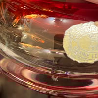 Image 10 of Gros cendrier sommerso en verre rouge - verreries de Fauquez - Artisanat belge 1970