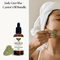 Image 2 of Jade Gua Sha + Castor Oil Bundle