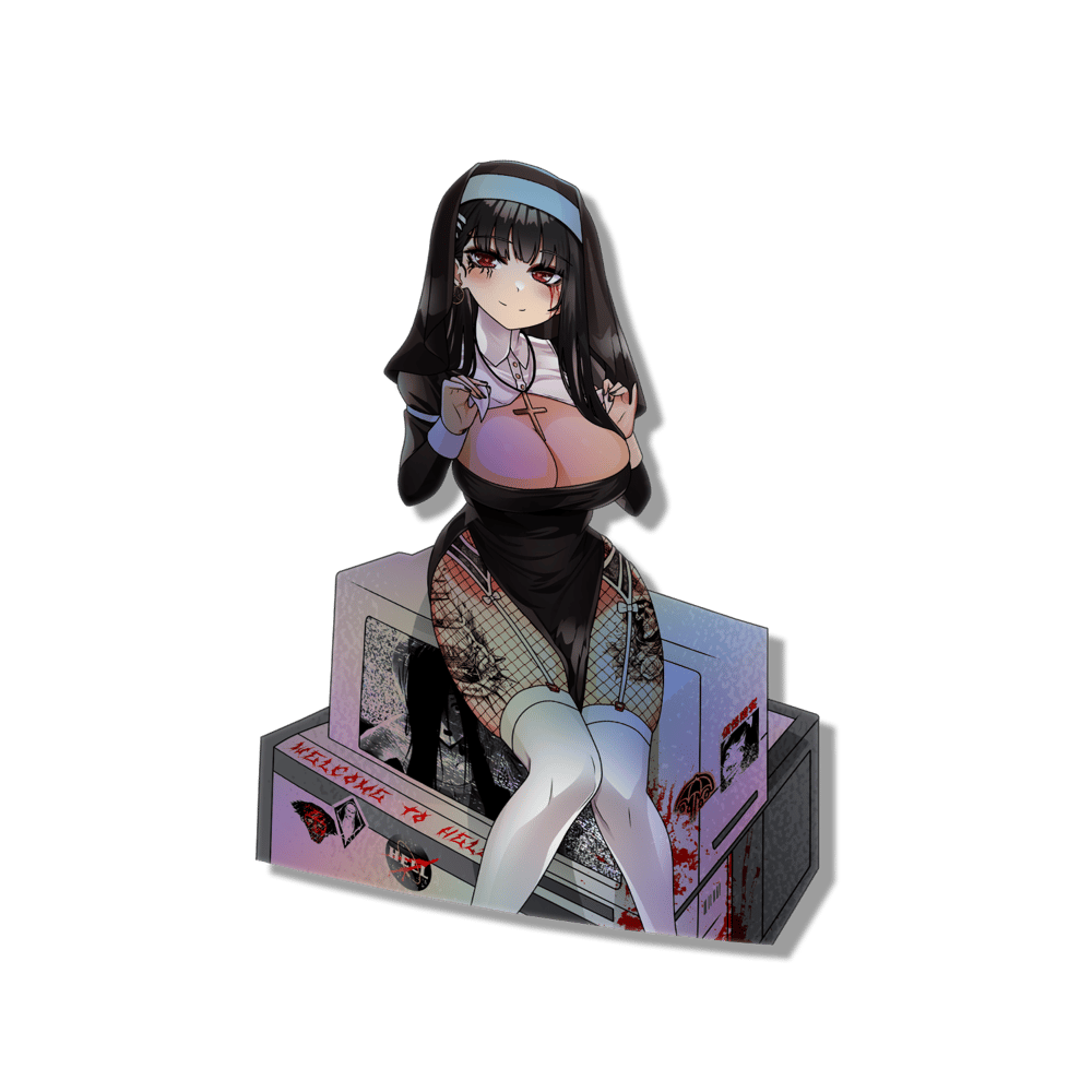 Image of Busty Nun Sticker (Limited Edition)
