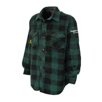 Image 2 of i964- Buffalo Check Fleece Shirt -Green