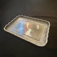 Image 2 of Plateau de service en verre rectangulaire – vintage des années 50 - 60