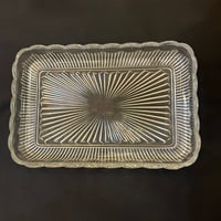 Image 8 of Plateau de service en verre rectangulaire – vintage des années 50 - 60