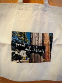 Image 1 of anti-fascist tote bag