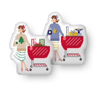 Hanukkah & Christmas Shopping Cart Pillows