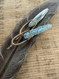 Image 5 of Blue Kyanite brass earrings/ n378