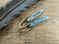 Image 9 of Blue Kyanite brass earrings/ n378