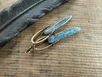 Image 8 of Blue Kyanite brass earrings/ n378