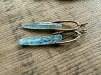 Image 10 of Blue Kyanite brass earrings/ n378