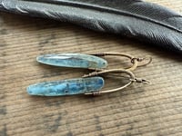 Image 12 of Blue Kyanite brass earrings/ n378