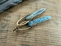 Image 13 of Blue Kyanite brass earrings/ n378