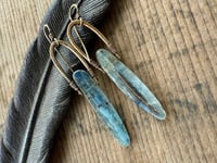 Image 14 of Blue Kyanite brass earrings/ n378