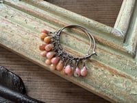 Image 15 of Pink Opal hoops earrings/ n17