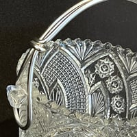 Image 5 of Seau à glaçons en cristal taillé rétro et anses chrome  - seau à glace vintage 1960