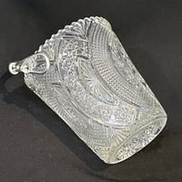 Image 4 of Seau à glaçons en cristal taillé rétro et anses chrome  - seau à glace vintage 1960