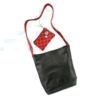 Image 1 of 2025 Edit Repurposed Leather Jacket & Neck Tie Bucket Bag