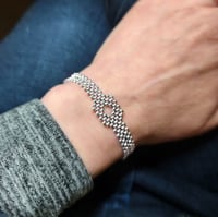 Image 3 of Bracelet argent plat "Auji"