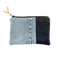 Image 2 of Edit F/W 2025 Large Repurposed Denim Zip Pouch