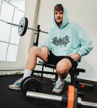 PRE ORDER - ULTRA HEAVY Beryl blue Logo hoodie
