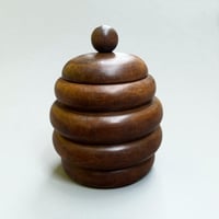 Image 2 of Nécessaire de fumeur Art Déco en bois tourné - 1930 - Boîtes en bois tourné cendrier Art déco