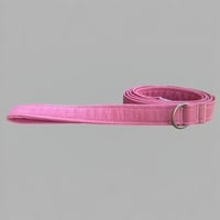 Image 2 of The Rosé All Day Leash - Upcycled Pink Denim Dog Leash