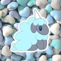 Image 1 of Blu the Cotton Candy Lamb Sticker ☁️