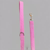 Image 3 of The Rosé All Day Leash - Upcycled Pink Denim Dog Leash