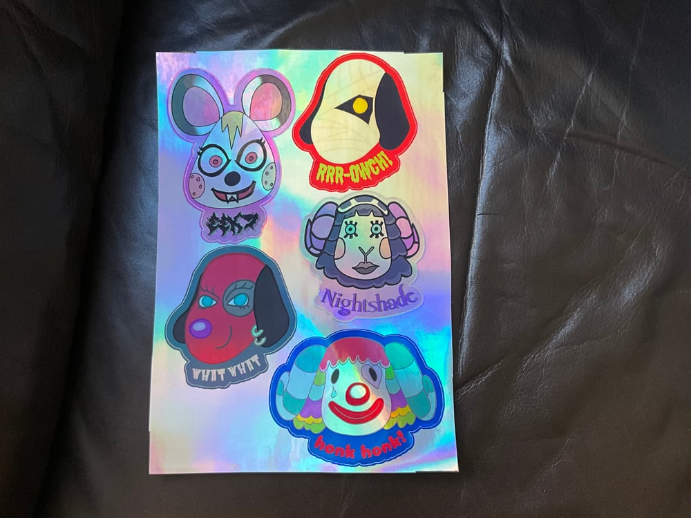 Image of LIMITED EDITION Halloween Animal Crossing Villager Sticker Sheet