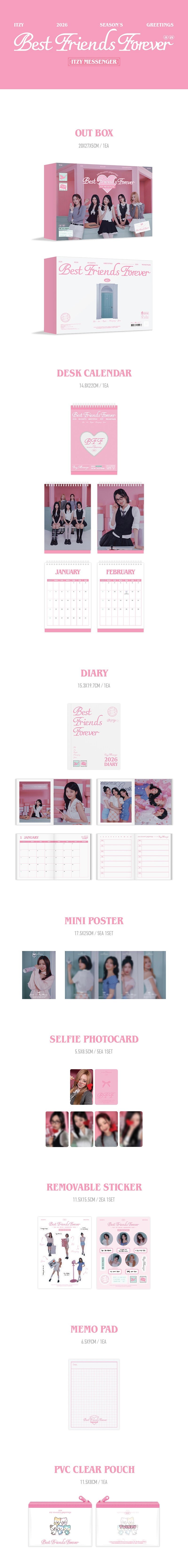 Image of [PRE-ORDER] ITZY 2026 Season’s Greetings ‘BEST FRIENDS FOREVER’ + Aladin POBs