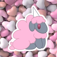 Image 1 of Rosie the Cotton Candy Lamb Sticker ☁️