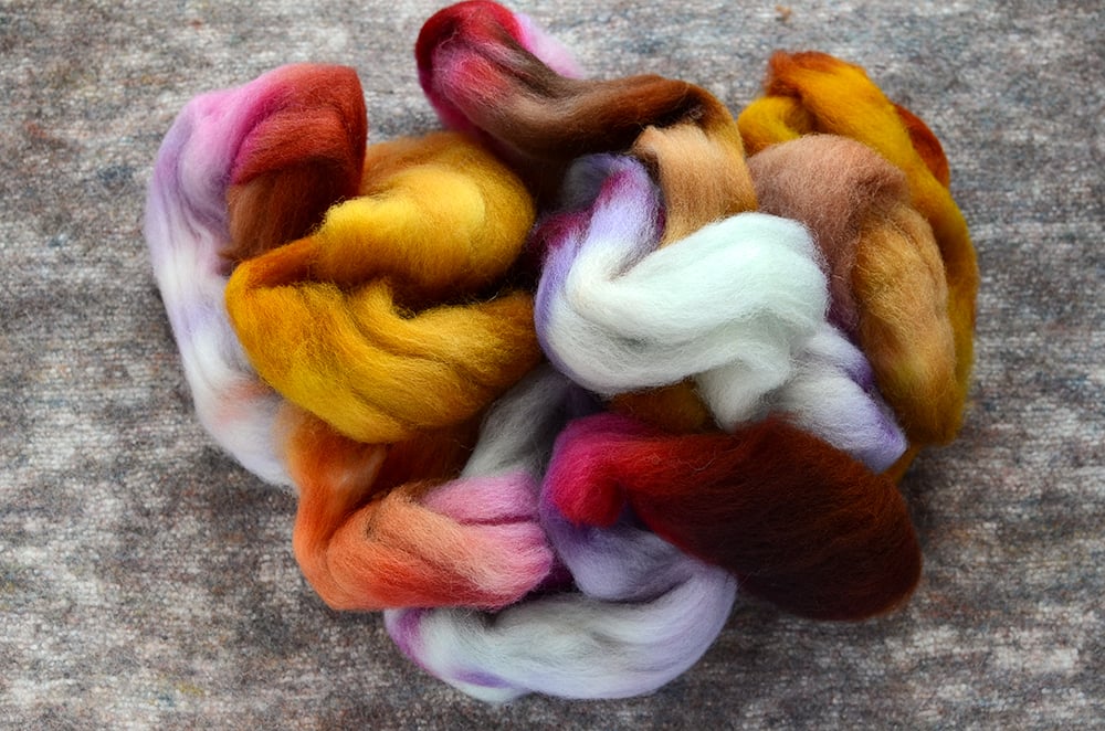 Image of "Ghost Stories" Hand-dyed Finn Spinning Fiber - 4 oz.