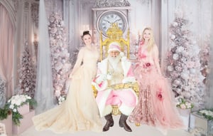 Image of 11/8/25: Pink Christmas - SANTA IN LIGHT PINK/MAUVE SUIT