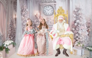 Image of 11/8/25: Pink Christmas - SANTA IN LIGHT PINK/MAUVE SUIT