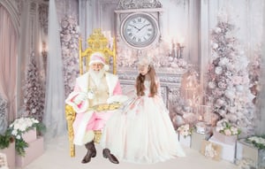 Image of 11/8/25: Pink Christmas - SANTA IN LIGHT PINK/MAUVE SUIT