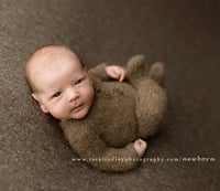 Image 1 of Liam thick knit beanbag backdrop in Brown